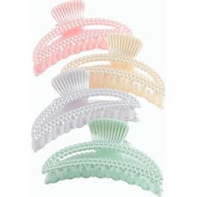 Bijuteri Net Oval Noktalı Mandal Toka 10 cm