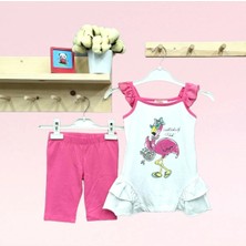 Çikoby Kız Bebek Taytlı Yazlık Takım