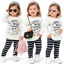 Popshops Kız Bebek Spor Taytlı Takım