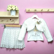 Baby Rose Kız Bebek Etekli Bolerolu Üçlü Takım