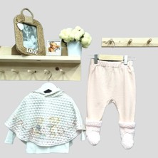 Babyrose Kız Bebek Pelerinli Üçlü Takım