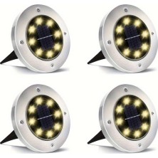 4'lü Solar Panelli Kazıklı Bahçe Aydınlatması Nemere