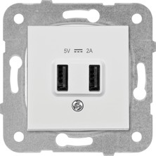 TeknoKapsül Viko Karre Beyaz USB Priz 5V 2A