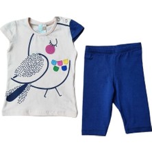 Popshops Kız Bebek Renkli Kuş Yazlık Takım