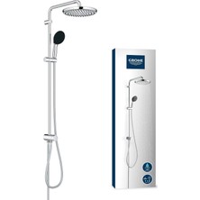 TeknoKapsül Grohe Vitalio Start 250 Yön Değiştiricili Duş Sistemi, 920MM Duvar Dışı Bağlantılı, 2 Akışlı Yuvarlak Tepe Duşu, 2 Akışlı El Duşu, 1500MM ve 500MM Duş Hortumu, Duş Başlığı, Krom, 26989001