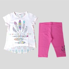Dmb Kız Bebek Wild Free Kızılderili Figürlü Taytlı Yazlık Takım