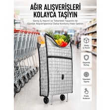Azrlya Geniş Hacimli Tekerlekli Pazar Çantası Dayanıklı ve Ergonomik