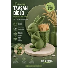 OGNAMI3D Dekoratif Tavşan Kürdanlık - 3D Baskı Masaüstü Organizer