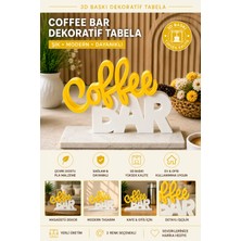Ognami Coffee Bar Dekoratif Masaüstü Tabela | 3D Baskı Modern Kafe ve Mutfak Dekoru