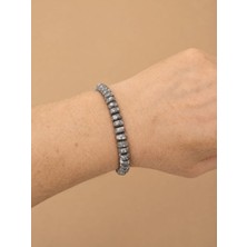 Sinem Şanlı Atelier Nox 6 mm Hareli Hematit Bileklik 3 Renk