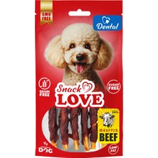 Euro Dog Gelalsat Snack Love Köpek Ödülü Dental ve Eğitim Burgulu Çubuk Üzerine Sarılı Dana Eti 10 cm 70 gr