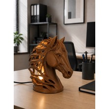 3DLAB At Figürlü 3D Baskı Masa Lambası – Modern Dekoratif LED Aydınlatma, Ev, Ofis ve Hediyelik Dekor Ürünü