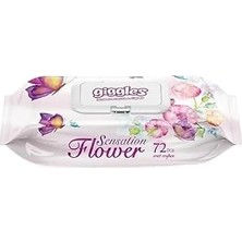 TeknoKapsül Giggles Islak Havlu 72'li Sensation Flower 1 Paket