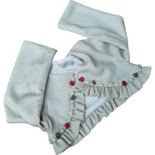 Lilax Kız Bebek Çiçek Süslü Bolero