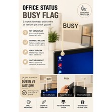Ognami Busy Flag Monitör Durum Göstergesi | Ofis Odaklanma ve Çalışma Uyarı Aparatı | 3D Baskı