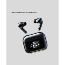 Hsc Bilişim Bluetooth 5.3 Anc Kablosuz Kulaklık – Dokunmatik Kontrol, Dijital Ekran ve Uzun Pil Ömrü - Buğ