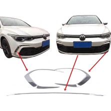 Fantastik Store Volkswagen Golf 8 Ön Tampon Sis Farı Çerçevesi ve Alt Izgara Çıtası Krom 3 Parça