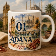 Ajans 313 Adana Temalı Memleket Kupası – 01 Adana Suluboya Tasarımlı Seramik Kupa
