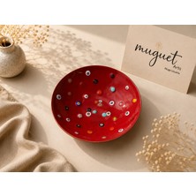 Muguetarts %100 El Yapımı Kuyumcu Minesi Boncuklu Kase 13.5 cm
