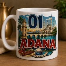Ajans 313 Adana Temalı Memleket Kupası – 01 Adana Retro Tasarımlı Seramik Kupa