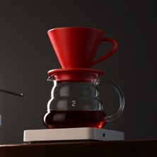 Empressco Kırmızı V60-02 Kahve Sürahisi Seti, Şık ve Kullanışlı Tasarım