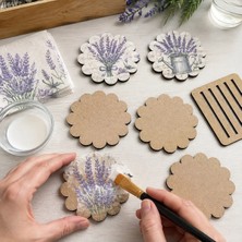 Arlia Design Arliadesign 6’lı Papatya Mdf Bardak Altlığı 10X10 cm Boyanabilir Kendin Yap Hobi Seti