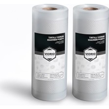 1001 10 Metre Tırtıklı Rulo Vakum Poşeti Torbası (Seçenekli) (25 Cm)