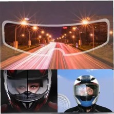 1001 Motosiklet Kaskı Buğu Önleyici Vizörü Su Geçirmez Dayanıklı Çizik Koruma Lens Filmi