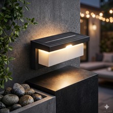1001 Barbaros Solar 2 Kademe Hareket Sensörlü Cata Dış Mekan LED Aplik - 40W Güçlü 4300 Lümen 320