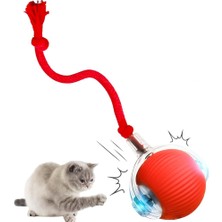 1001 Akıllı Kedi Oyuncağı – Otomatik Yuvarlanan Interaktif Top, Hareketli Kuyruklu, USB Şarjlı,