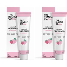1001 Humble Toothpaste Kids Strawberry 75 ml Çocuklar Için Çilek Aromalı Doğal Diş Macunu 75 ml (Ta