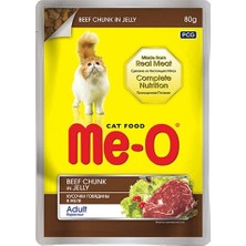 1001 Meo Adult Jöle Içerisinde Biftekli Yetişkin Kedi Konservesi 80 gr