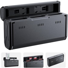 1001 Np-Bx1 Taşınabilir Şarj Kutusu | Usb-C Hızlı Şarj, Sd/micro-Sd Kart Yuvalı, Aksiyon Kameralar
