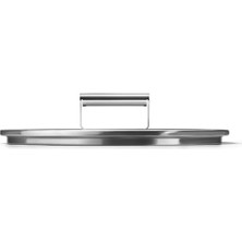 1001 CKFL2601, Sertleştirilmiş Camdan Düz Kapak, Çap 26 Cm, Paslanmaz Çelik Sap, Buhar Çıkışı,