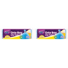 1001 Orta Boy Çöp Torbası 55X60CM 15'li 2li Paket