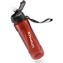 1001 Fiftyfifty Pipetli 850ML Tritan Su Matarası Kırmızı