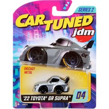 1001 Mgae Cartuned Jdm Seri 2 2022 Toyota gr Supra, Gri, Metal Gövde, Biriktirilebilir Oyuncak Araba
