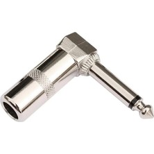 1001 Jack 6.3 mm Mono L Ti̇p Metal Jack
