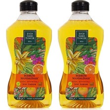 1001 Doğal Zeytinyağlı Sıvı Sabun, Bodrum Mandalinası, 1,5 L Pet Şişe (1 x 1500 Ml) (2 Paketi)