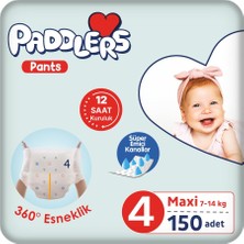 1001 Külot Bebek Bezi 4 Numara Maxi 150 Adet (7-14 Kg) Ekstra Aylık Paket