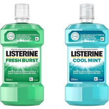 1001 Fresh Burst Ağız Bakım Suyu 500 ml ve Listerine Cool Mint Ağız Bakım Suyu 500 ml
