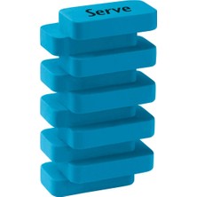 Serve Steps Silgi Fosforlu Mavi Tekli Pet