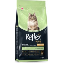 1001 Plus Kısırlaştırılmış Yetişkin Kediler Için Tavuk Etli Kedi Maması, 1.5 kg