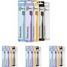1001 Humble Brush Adult Soft - 7.000 Kıl Içeren Bitki Bazlı Diş Fırçası (Renk Asortili) (4 Paketi