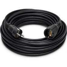 1001 3x2.5mm Ttr Topraklı Siyah Kauçuk Seyyar Uzatma Kablosu (10 Metre)
