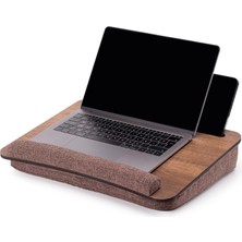 1001 LS013 Minderli Laptop Sehpası (Ceviz)