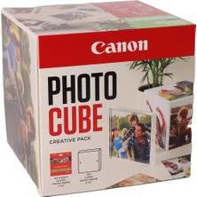 1001 Photo Cube Creative Pack, Turuncu - PP-201 Parlak Iı Fotoğraf Kağıdı 5 x 5 Inç (40 Yaprak) + Fo