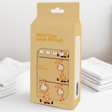 1001 Cep Islak Mendil, Mini Paket, 8'li Set, Kokusuz, Doğal (Sarı)