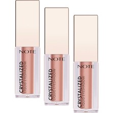 1001 Cosmetics Crystalized Liquid Eyeshadow Likit Metalik Göz Farı, 01 Soft Elegance (3 Paketi)