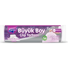 1001 Büzgülü Çöp Torbası Beyaz Sabun Kokulu Büyük 10'lu